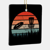 Disk Golf Retro Keramisch Ornament (Rechts)