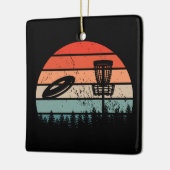 Disk Golf Retro Keramisch Ornament (Links)
