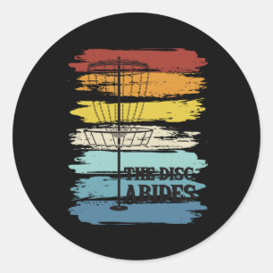 Disk Golf Retro Ronde Sticker