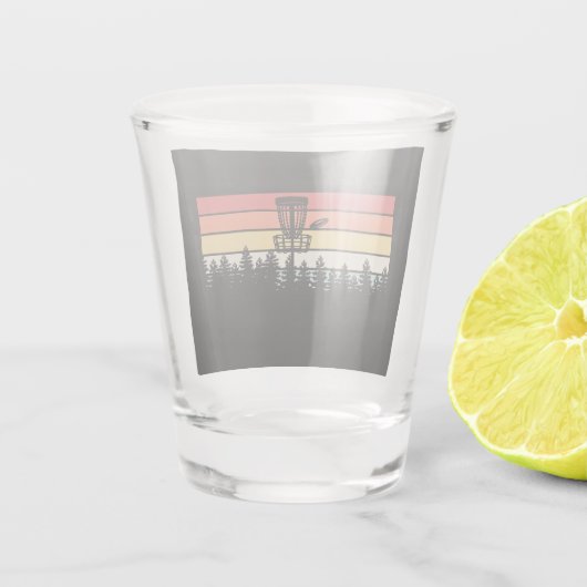 Disk Golf Retro Shot Glas (Achterkant)