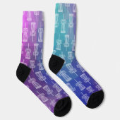 Disk Golf Socks - Basket Pattern White Sokken (Rechts)