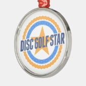 Disk Golf Star Metalen Ornament (Links)