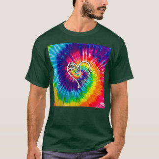 Disk Golf Tie Dye Heart T-shirt