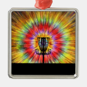 Disk Golf Tie Dye Metalen Ornament