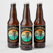 Disk Golf Ultimate Frisbee Bier Etiket (Flessen)