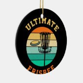 Disk Golf Ultimate Frisbee Keramisch Ornament (Rechts)