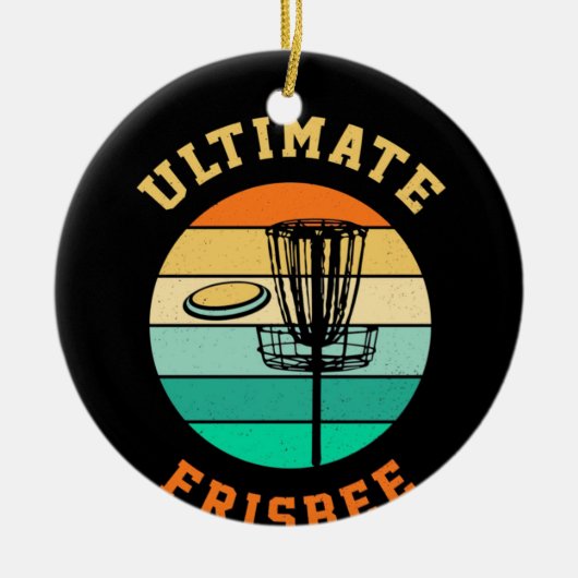 Disk Golf Ultimate Frisbee Keramisch Ornament (Voorkant)