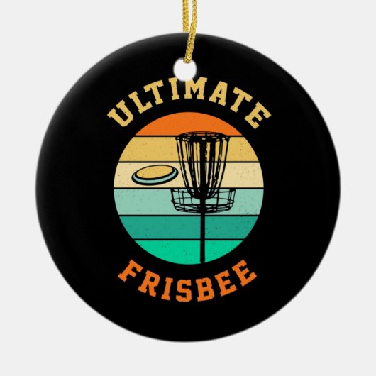 Disk Golf Ultimate Frisbee Keramisch Ornament (Voorkant)