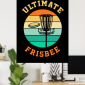 Disk Golf Ultimate Frisbee Poster (Thuiskantoor)