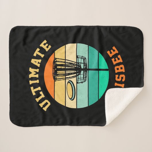 Disk Golf Ultimate Frisbee Sherpa Deken (Voorkant (horizontaal))