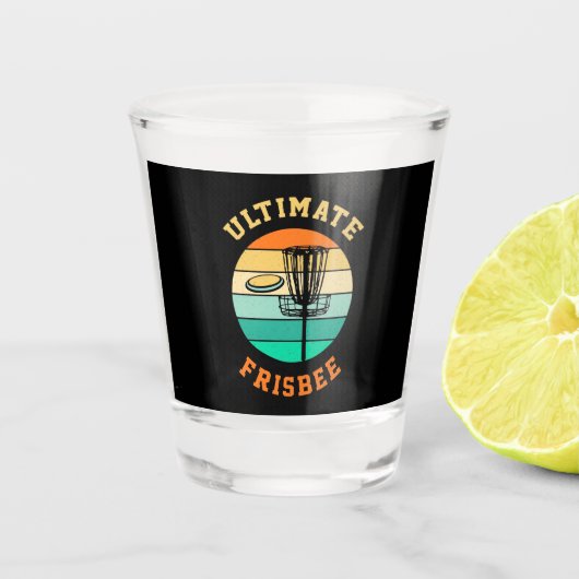 Disk Golf Ultimate Frisbee Shot Glas (Voorkant)