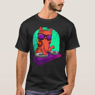 Disk Jockey Cat Radio Club Dj Turntablist Deejay K T-shirt