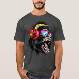 Disk Jockey DJ Monkey Ape Gorilla T-shirt Gift