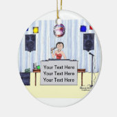 Disk Jockey/MC - Vrouw Keramisch Ornament (Links)