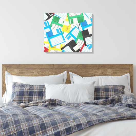Diskettes voor diskettes canvas afdruk (Insitu (Slaapkamer))