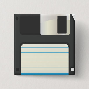 Diskettes voor diskettes vierkante button 5,1 cm