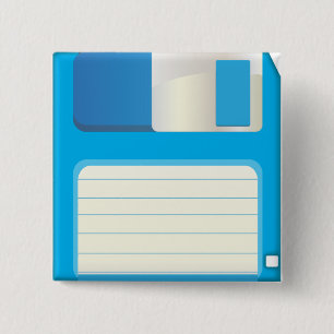 Diskettes voor diskettes vierkante button 5,1 cm