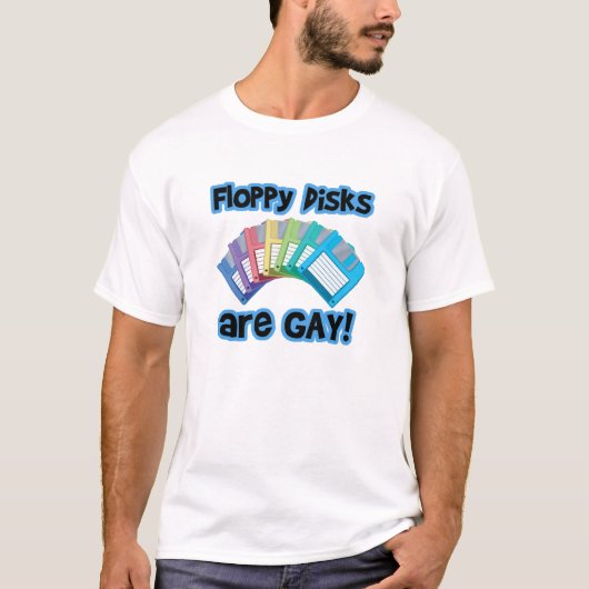 Diskettes zijn gay t-shirt (Voorkant)