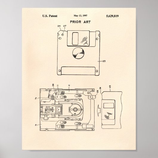 Diskettestation 1997 Patent Art - Old Peper Poster (Voorkant)