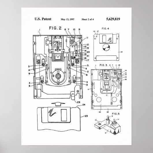 Diskettestation-patent Poster (Voorkant)