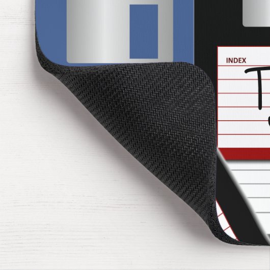 Diskettestation stapel Computer Retro Personated D Muismat (Hoek)