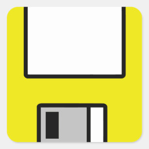diskettestation vierkante sticker
