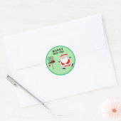 Diskgolf Kerstmis Ronde Sticker (Envelop)