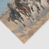Dismounted the Fourth Troopers, Frederic Remington Tissuepapier (Detail)