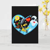 Disney And Pixar’s Wall-e And Eve Heart Valentine’ Kaart (Gele Bloem)