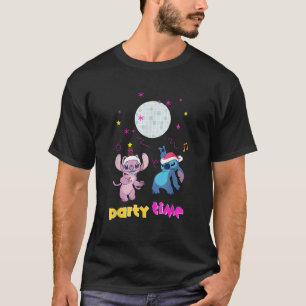Disney Lilo Stitch Christmas Party Time Stitch Ang T-shirt