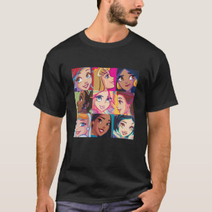 Disney Prinsessen Karakters Pop Art Grid Sweater T-shirt