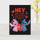 Disney Stitch & Angel Hey You’re My Fav Love V Kaart (Gele Bloem)