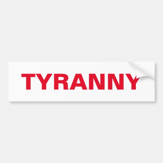 DISOBEY ALL COVID TYRANNY, Part 3 of 3 Bumpersticker (Voorkant)