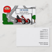 Disparaissent le carte de visite de Karting (Devant / Derrière)