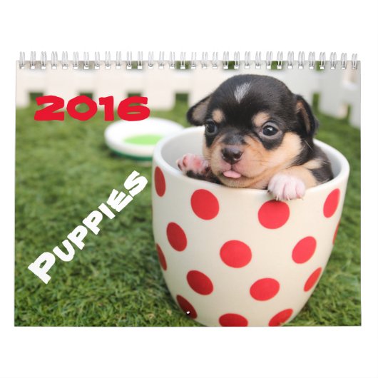 Disparaissent le ~ mignon vont calendrier du chiot (Protection)