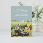 Disparu de notre vue Photo de deuil Merci (Debout devant)