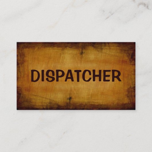 Dispatcher Antiek Visitekaartje (Voorkant)