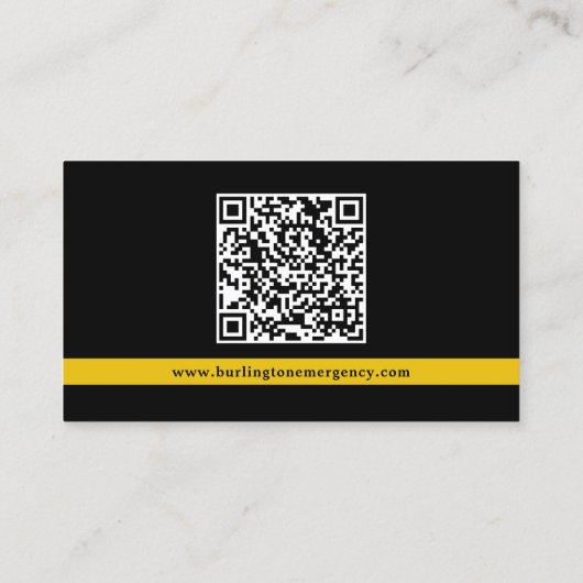 Dispatcher Custom Emergency Police Fire QR-code Visitekaartje (Achterkant)