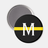 Dispatcher Dunne gele lijn monogram Magneet (Voorkant / Achterkant)