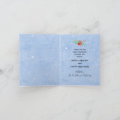 Dispatcher Dunne Gele Lijn Vlag Holly Familienaam Bedankkaart (Binnen)