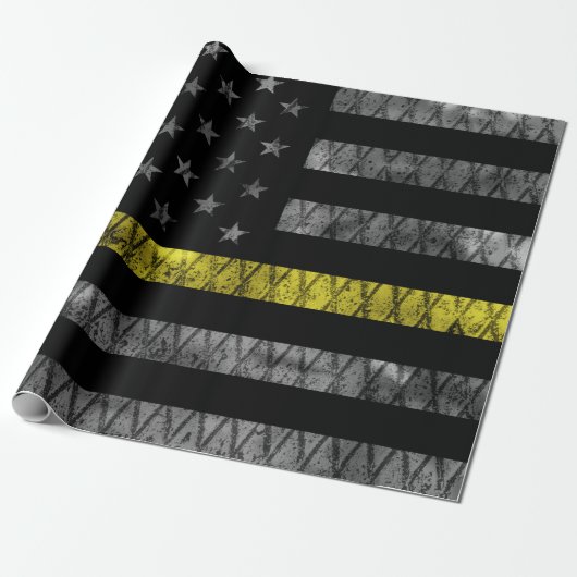 Dispatcher Thin Yellow Line Flag Cadeaupapier (Uitgerold)