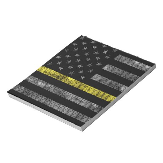 Dispatcher Thin Yellow Line Flag Notitieblok (Gedraaid)
