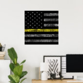 Dispatcher Thin Yellow Line Flag Poster (Thuiskantoor)