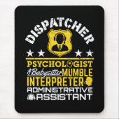 Dispatcher Unofficial Roles Funny 911 Dispatch Muismat (Voorkant)