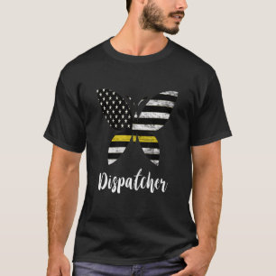 Dispatcher VS Amerika Vlag Vlinder Vrijheid 911 T-shirt