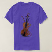 Dispersion Violin Waterverf Art T-shirt (Design voorkant)