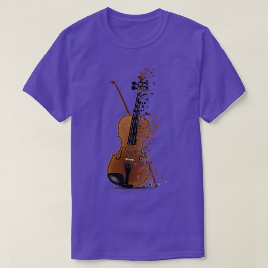 Dispersion Violin Waterverf Art T-shirt (Design voorkant)