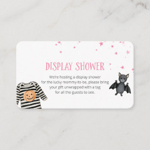 Display Baby Shower Halloween Informatiekaartje
