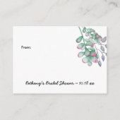 Display Douche Gedicht Gift Label Waterverf Succul Informatiekaartje (Achterkant)