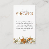 Display Douche Herfst in Love Vrijgezellenfeest Informatiekaartje (Voorkant)